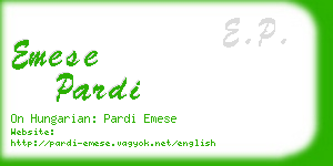 emese pardi business card